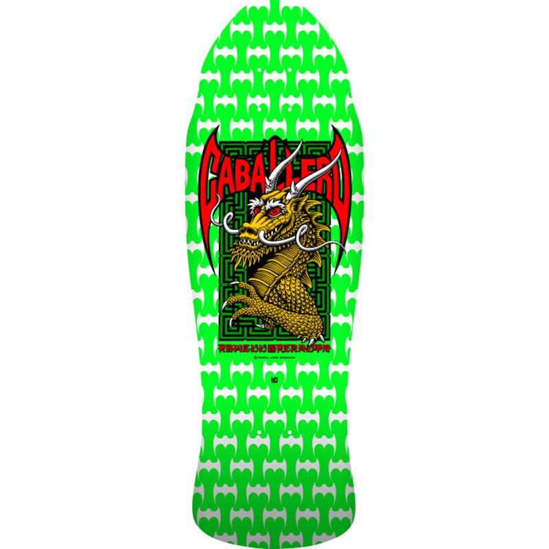 Powell Peralta 9.625" x 29.75" Steve Caballero Street Reissue Green/White Skateboard Deck