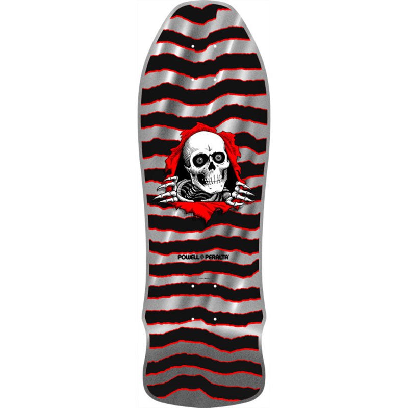 Powell Peralta 9.75" x 30" GeeGah Ripper Reissue Silver Foil Skateboard Deck