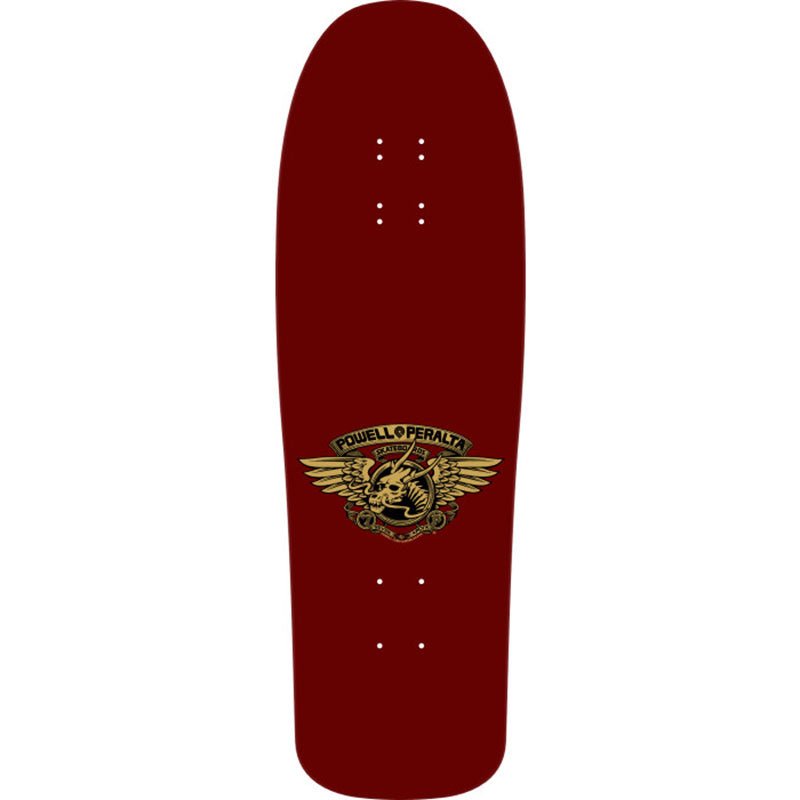 Powell Peralta 9.75" x 31.12" Steve Caballero Mask Reissue Burgundy/Gold Foil Skateboard Deck