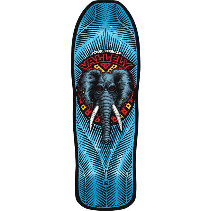 Powell Peralta 9.85" x 30" Mike Vallely Elephant Reissue Blue Foil Skateboard Deck