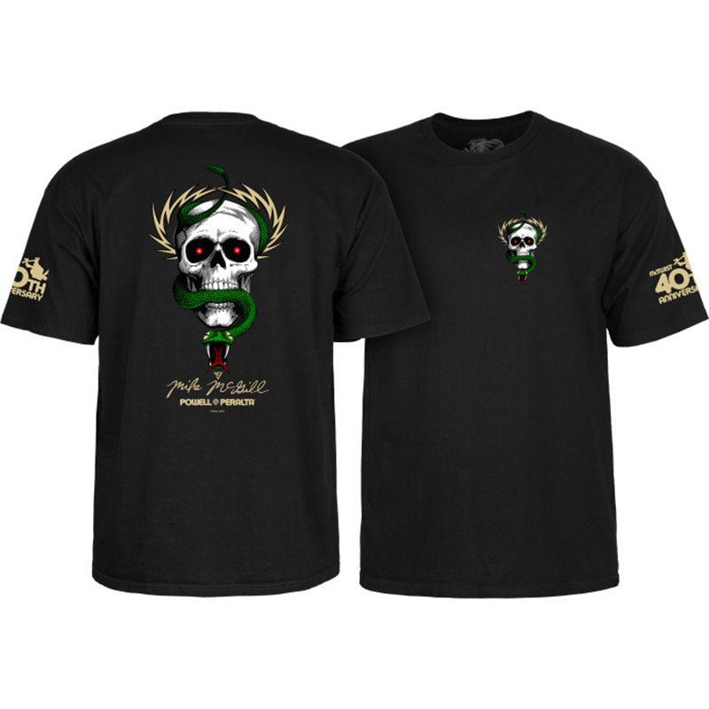 Powell Peralta McGill Skull & Snake 40th Anniversary Black T-Shirts 5150 Skate Shop
