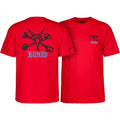 Powell Peralta Rat Bones Red 2X - LARGE Shot Sleeve T-shirt - 5150 Skate Shop