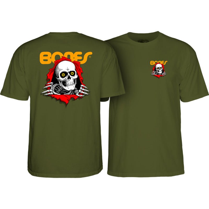 Powell Peralta Ripper Military Green MEDIUM Short Sleeve T-Shirt - 5150 Skate Shop