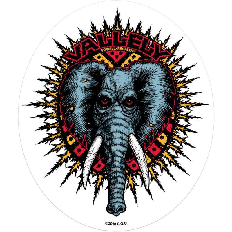 Powell Peralta Vallely Elephant Sticker 1pc 5150 Skate Shop