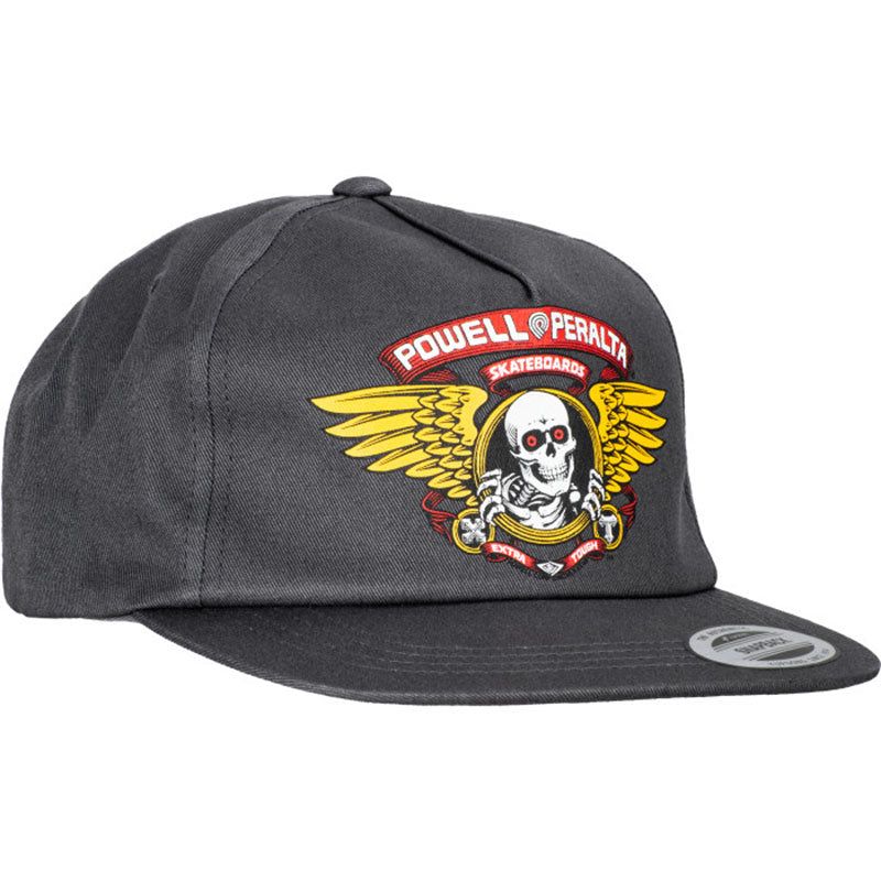 Powell Peralta Winged Ripper Snap Back Cap - Charcoal 5150 Skate Shop