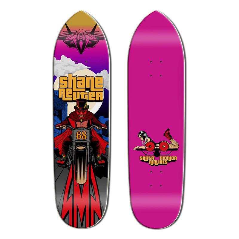 (Pre - Order) Santa Monica Airlines 8.5" x 33" Shane Reuter Pink Flood Series 4 Skateboard Deck