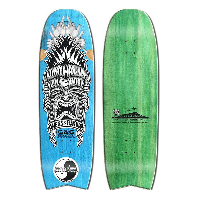 (Pre - Order) Santa Monica Airlines 9.75" x 32.25" ROYAL HAWAIIAN POOL SERVICE Series 4 Skateboard Deck