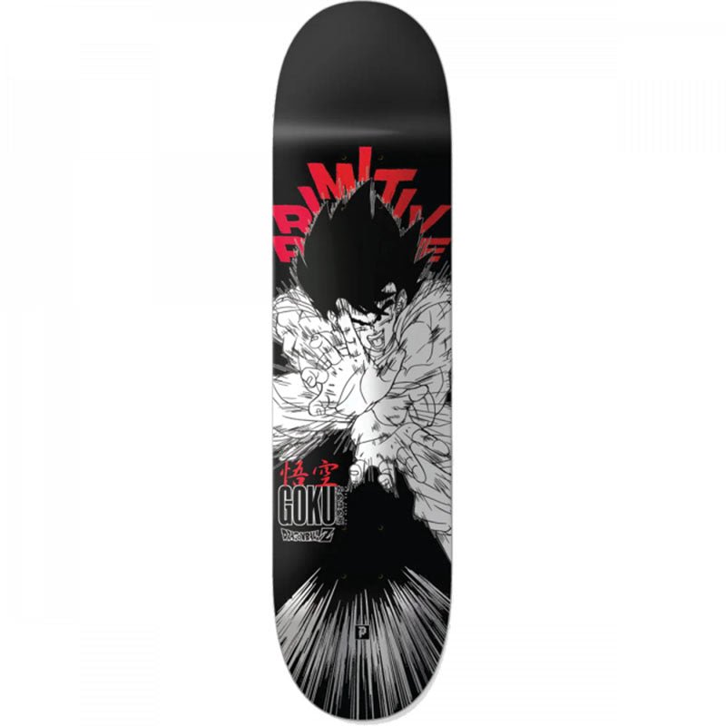 Primitive X Dragon Ball Z 8.5" x 31.85" GOKU ENERGY BLACK Skateboard Deck