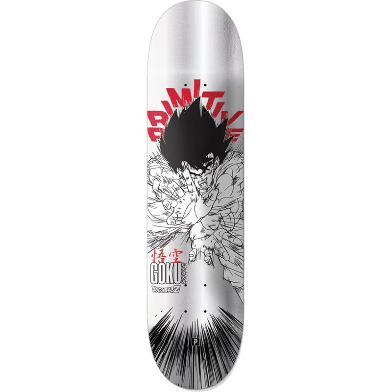 Primitive X Dragon Ball Z 8.5" x 32" GOKU ENERGY SILVER Skateboard Deck
