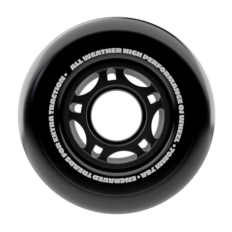 OJ  70mm 78a Vandals Dirt Tires Thunder Juice Black Skateboard Wheels 4pk