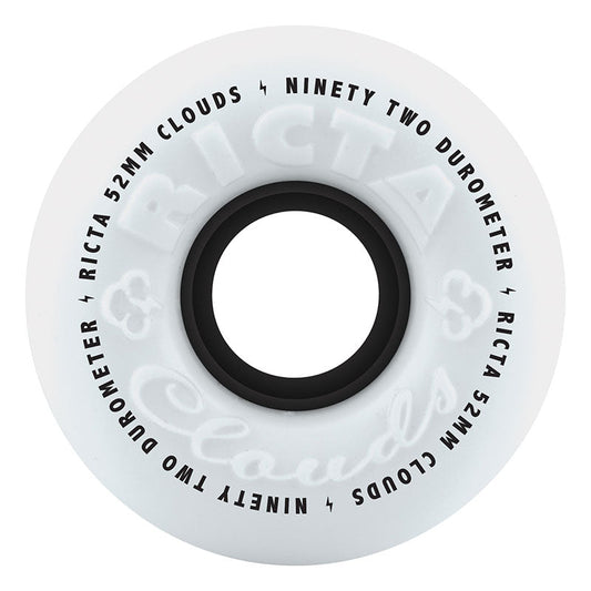 Ricta 52mm 92a Clouds Black Skateboard Wheels 4pk