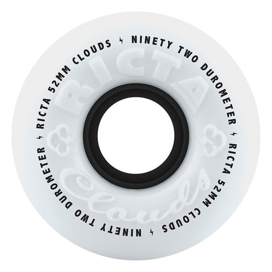 Ricta 52mm 92a Clouds Black Skateboard Wheels 4pk 5150 Skate Shop