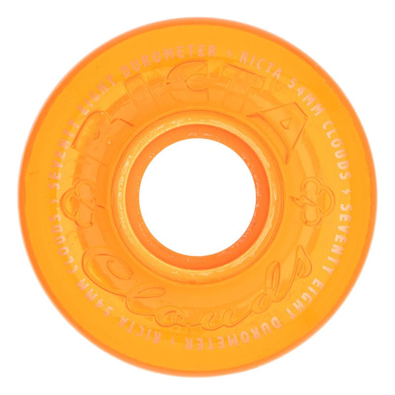 Ricta 54mm 78a Hi Vis Clouds Orange Skateboard Wheels 4pk - 5150 Skate Shop