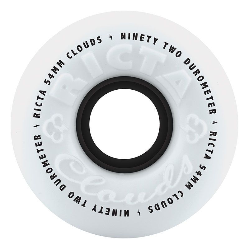 Ricta 54mm 92a Clouds Black Skateboard Wheels 4pk 5150 Skate Shop