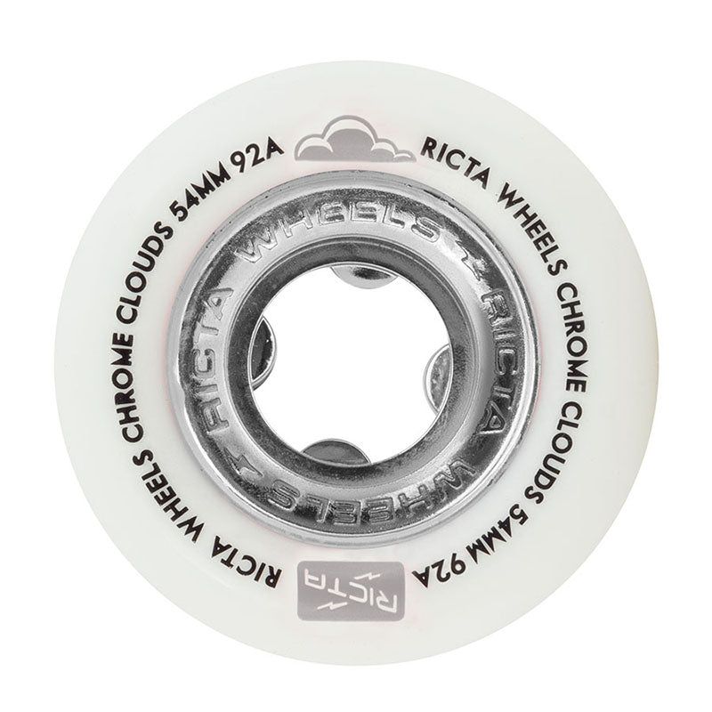 Ricta 56mm 92a Chrome Clouds Black Skateboard Wheels 4pk 5150 Skate Shop