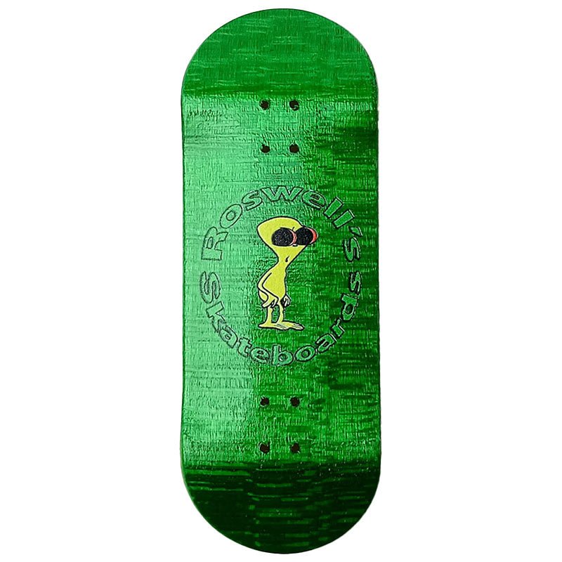 Roswell's UV Digital Printing GREEN RD - 5 Fingerboard Decks - 5150 Skate Shop