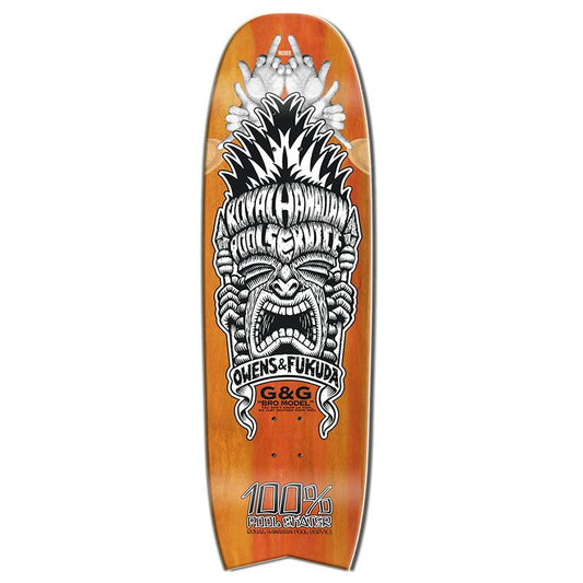 Royal Hawaiian Pool Service 9.5" x 32.25" BRO MODEL Orange Stain Skateboard Deck 5150 Skate Shop