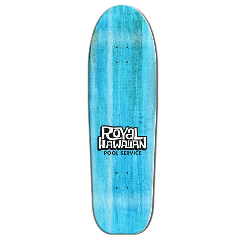 Royal Hawaiian Pool Service 9.75" x 32.25" TIKI Blue Stain Skateboard Deck 5150 Skate Shop