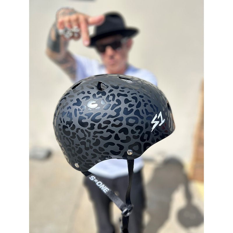 S1 Lifer Helmet - Black Leopard Matte - Hosoi Collab - 5150 Skate Shop