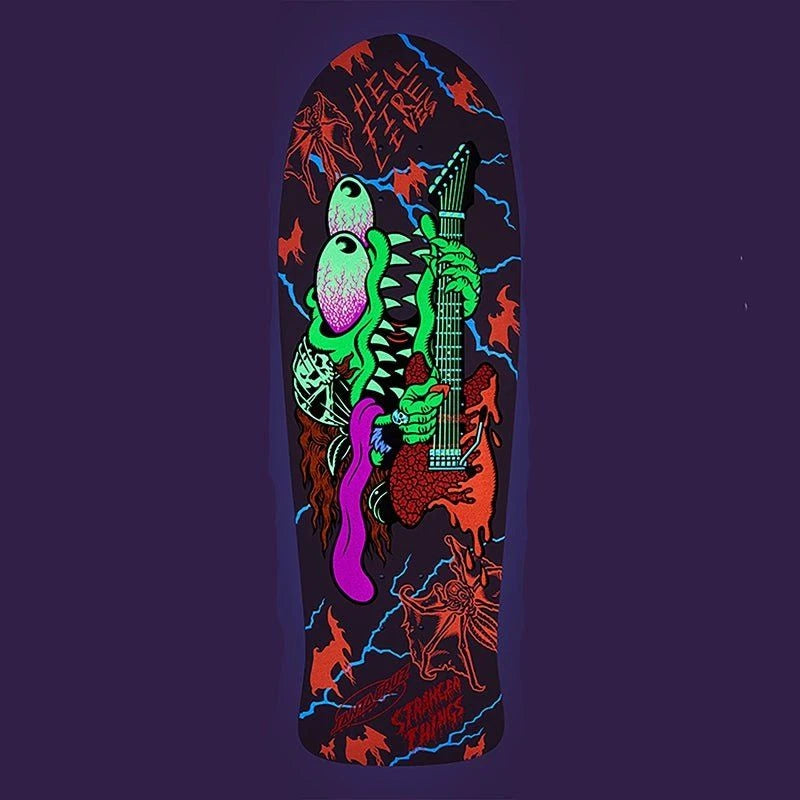 Santa Cruz 10.1" x 31.13" Stranger Things Meek Eddie Slasher Reveal Skateboard Deck 5150 Skate Shop