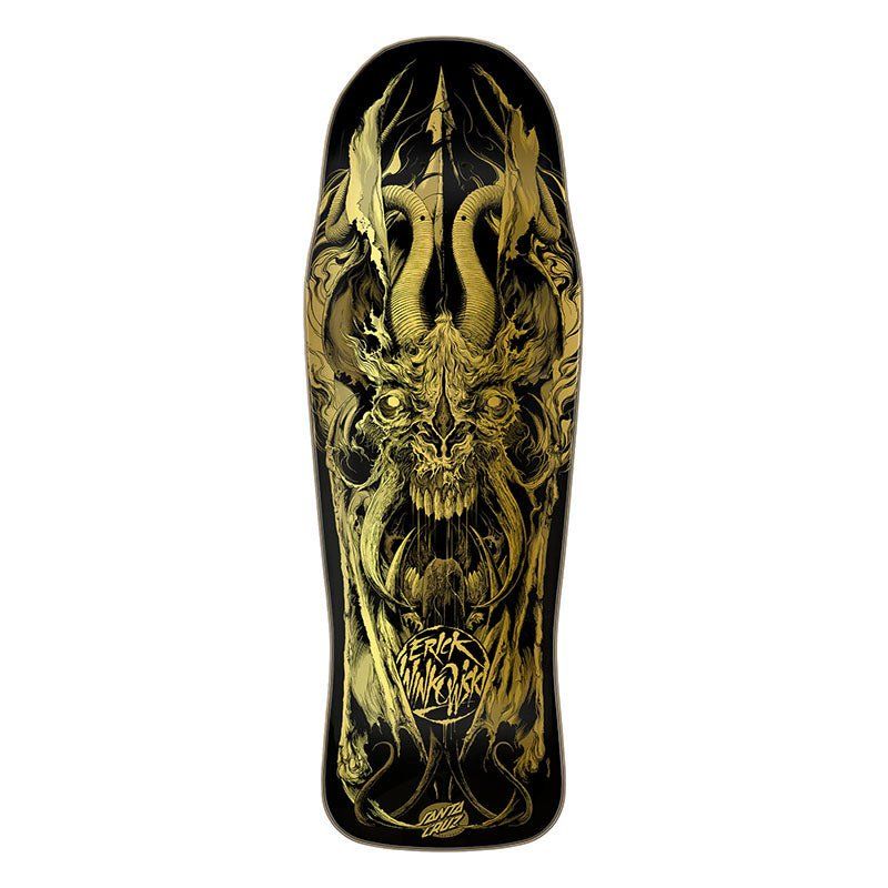 Santa Cruz 10.34" x 30.54" Winkowski Primeval Gold Shaped Skateboard Deck 5150 Skate Shop