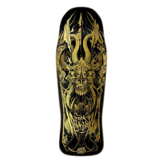 Santa Cruz 10.34" x 30.54" Winkowski Primeval Gold Shaped Skateboard Deck 5150 Skate Shop