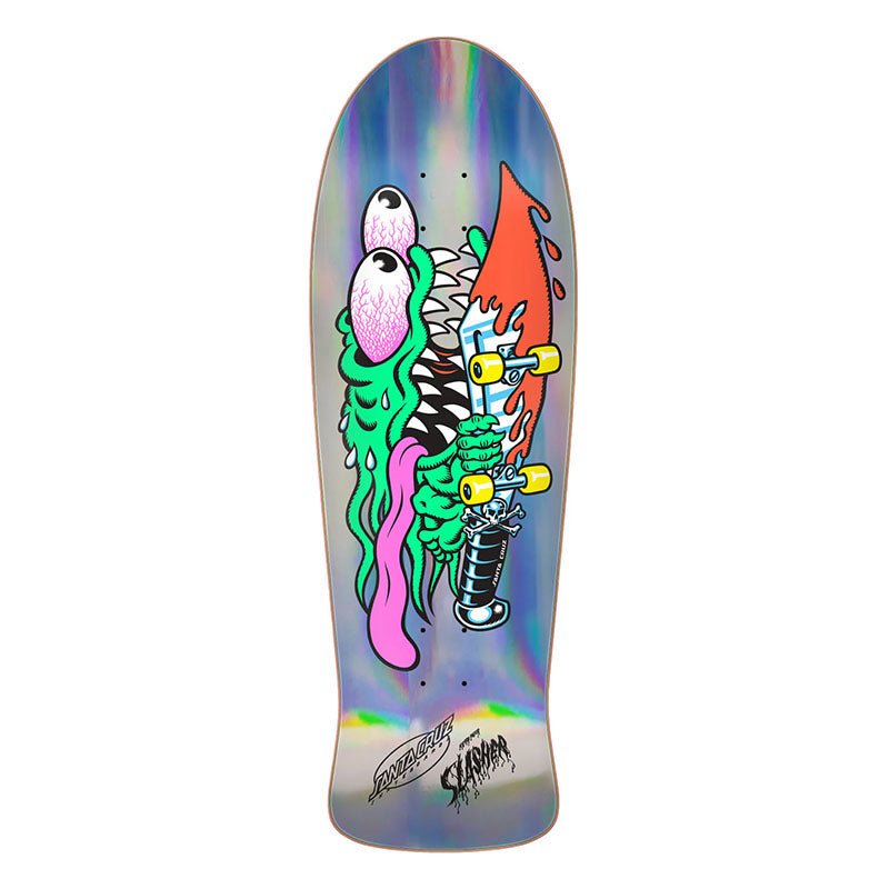 Santa Cruz 10.1" x 31.13" Meek Slasher Silver Foil Reissue Skateboard Deck (On The Way)