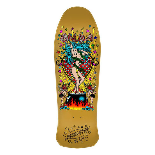 Santa Cruz 10.4" x 32" Salba Witch Doctor Reissue GOLD DIP Skateboard Deck - 5150 Skate Shop