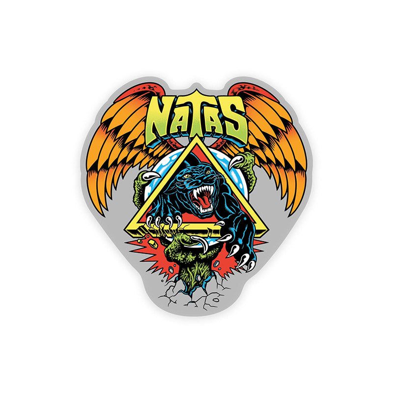Santa Cruz 4.5" x 4.25" Natas SC Panther Sticker 5150 Skate Shop