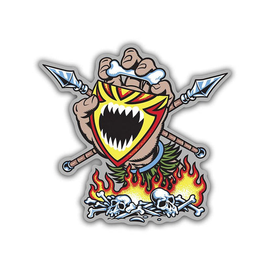 Santa Cruz 4.5" x 4.25" Salba Screaming Witch Doctor Sticker 5150 Skate Shop