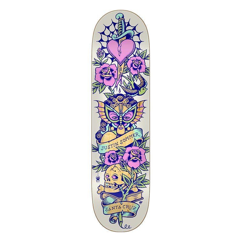 Santa Cruz 8.25" x 31.8" Sommer Tattooed Pro Skateboard Deck 5150 Skate Shop