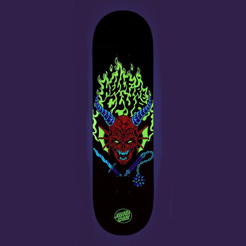 Santa Cruz 8.25" x 31.8" Stranger Things Hellfire Club Skateboard Deck 5150 Skate Shop