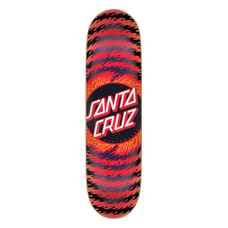 Santa Cruz 8.5" x 32.2" Flame Ringed Dot Birch Skateboard Deck (On The Way)