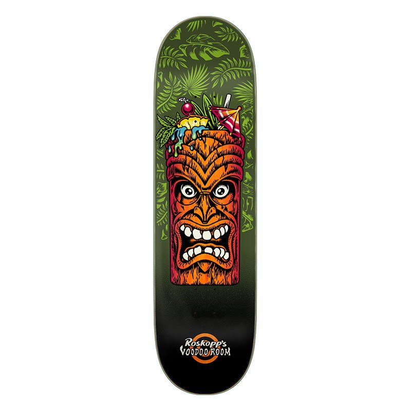 Santa Cruz 8.50" x 31.60" Roskopp Tiki Mug Pro Skateboard Deck - 5150 Skate Shop