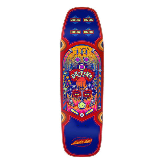 Santa Cruz 9.14" x 31.50" Delfino Pinball Pro Shaped Skateboard Deck