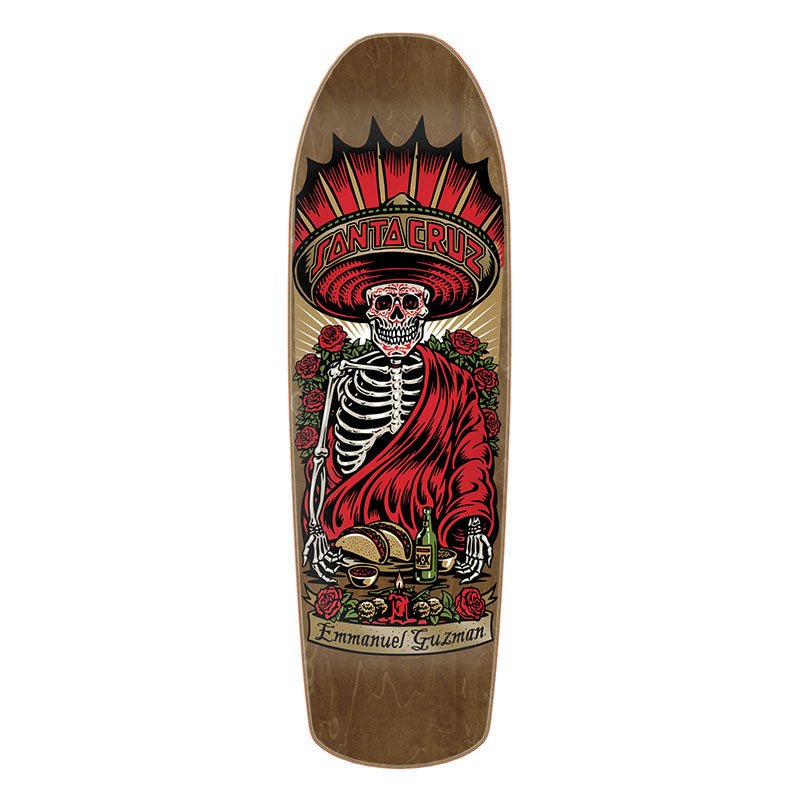 Santa Cruz 9.16" x 30.55" Guzman Divine Diner Pro Shaped Skateboard Decks - 5150 Skate Shop
