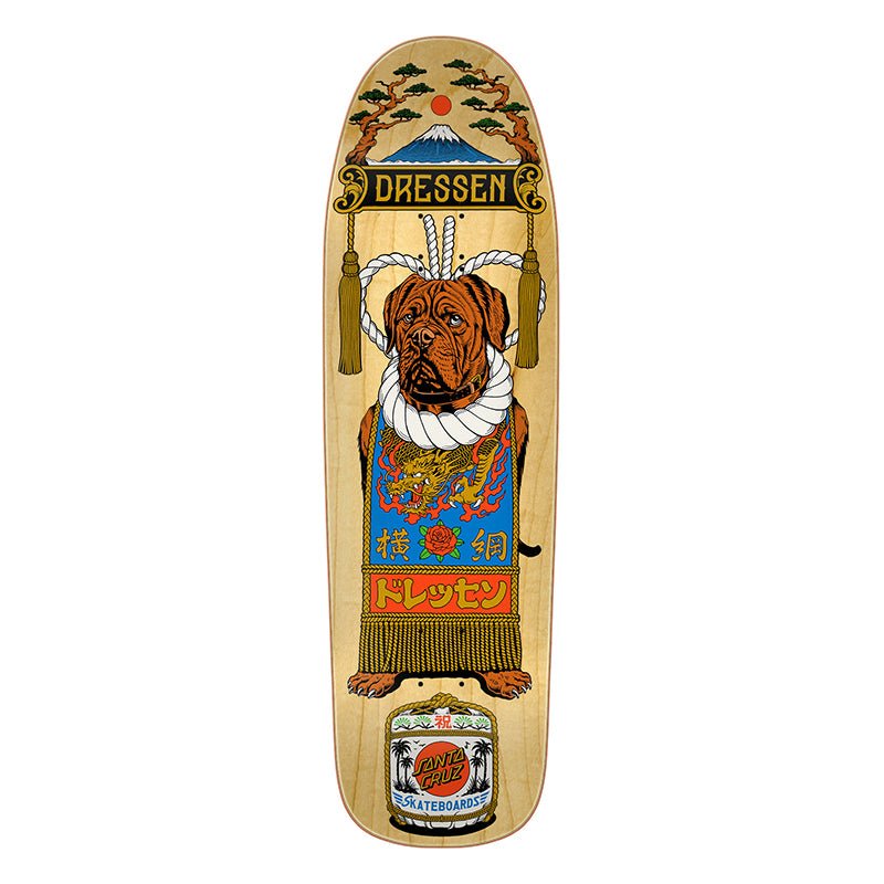 Santa Cruz 9.30" x 32.36" Dressen Sumo Dog Shaped Skateboard Deck - 5150 Skate Shop