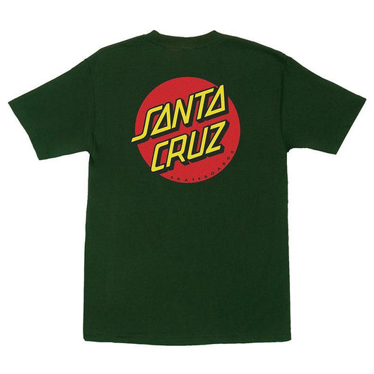 Santa Cruz Classic Dot Short Sleeve Heavyweight Mens Forest Green T-Shirts 5150 Skate Shop
