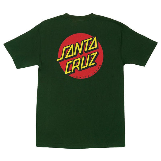 Santa Cruz Classic Dot Short Sleeve Heavyweight Mens Forest Green T-Shirts-5150 Skate Shop