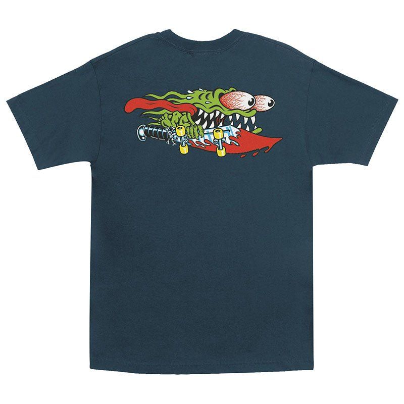 Santa Cruz Meek Slasher Short Sleeve Heavyweight Harbor Blue Mens T-Shirts 5150 Skate Shop