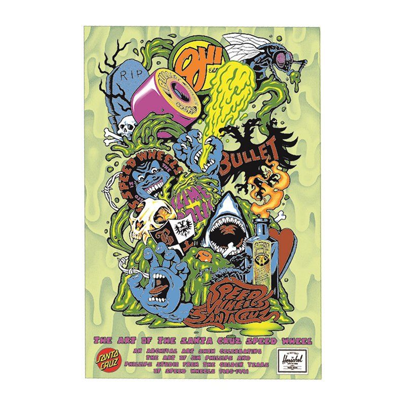 Santa Cruz The Art Of Speed Wheels Show Poster 5150 Skate Shop