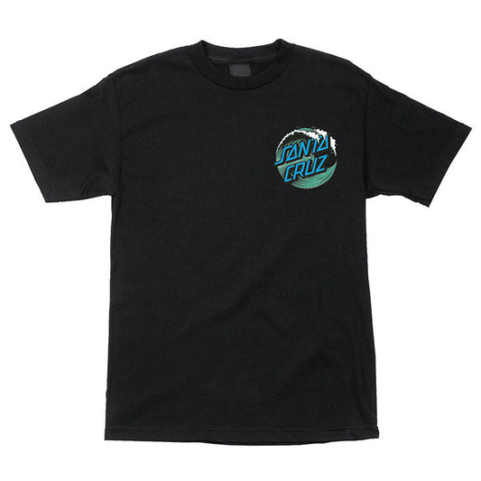 Santa Cruz Wave Dot Short Sleeve Midweight Black Mens T-Shirt - 5150 Skate Shop