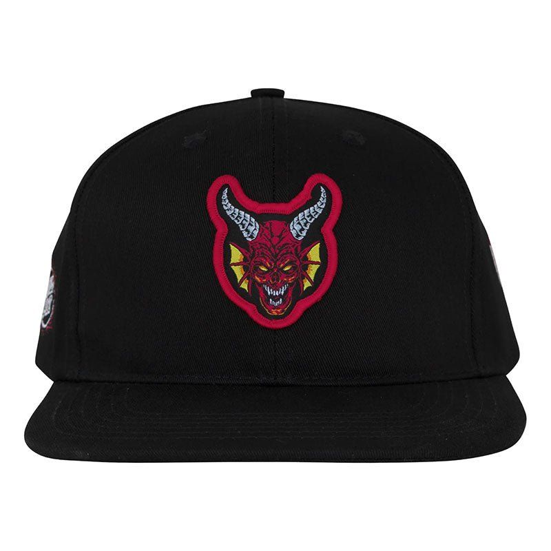 Santa Cruz X Stranger Things Hellfire Club Snapback Structured Hat Black OS Unisex 5150 Skate Shop