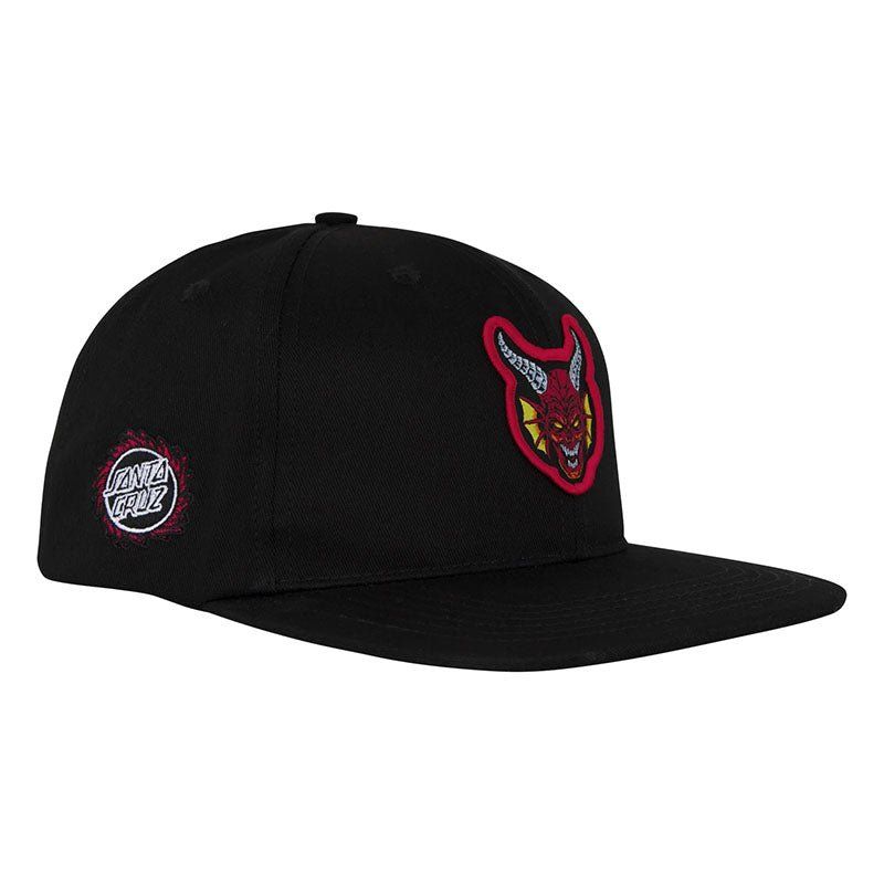 Santa Cruz X Stranger Things Hellfire Club Snapback Structured Hat Black OS Unisex 5150 Skate Shop