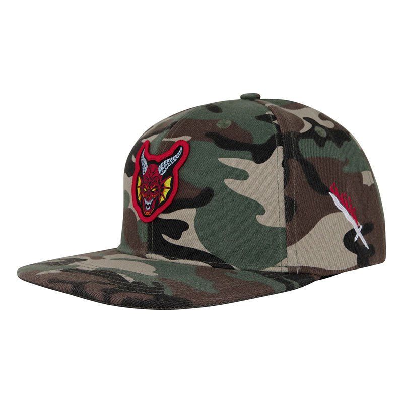 Santa Cruz X Stranger Things Hellfire Club Snapback Structured Hat Camo OS Unisex 5150 Skate Shop