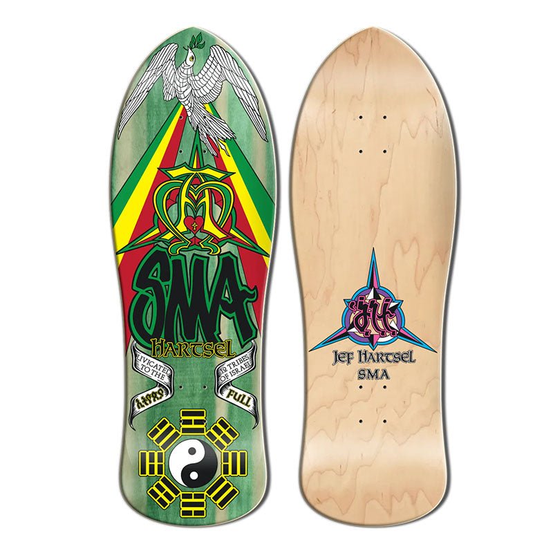 Santa Monica Airlines 10.25 x 31" JEF HARTSEL GREEN STAIN Series 4 Skateboard Deck