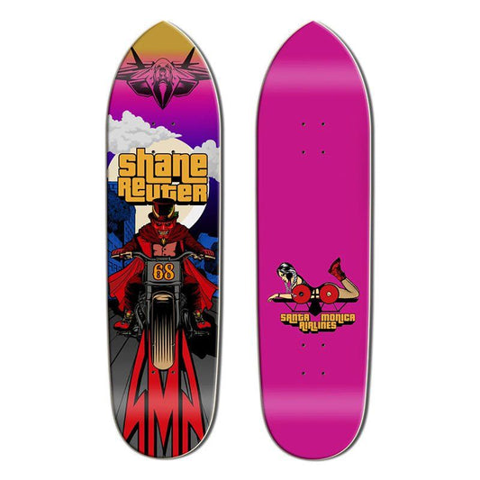Santa Monica Airlines 8.5" x 33" Shane Reuter Pink Flood Series 4 Skateboard Deck 5150 Skate Shop