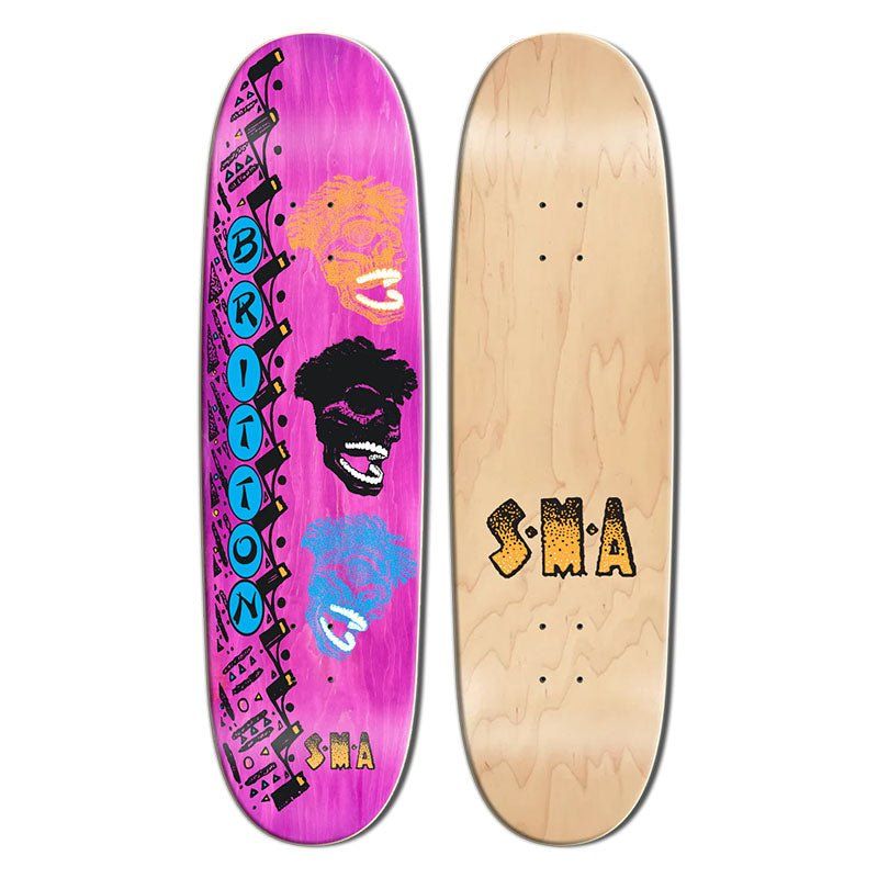 Santa Monica Airlines 8.875" x 32.625" TUMA BRITTON Series 4 PINK STAIN Skateboard Deck 5150 Skate Shop