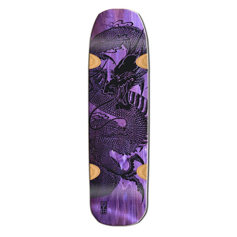 Santa Monica Airlines 9" x 32.25" Purple Stain BENNETT HARADA DRAGON Skateboard Deck - 5150 Skate Shop