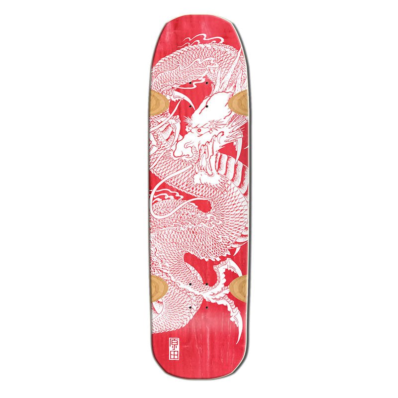 Santa Monica Airlines 9" x 32.25" Red Stain BENNETT HARADA DRAGON Skateboard Deck - 5150 Skate Shop